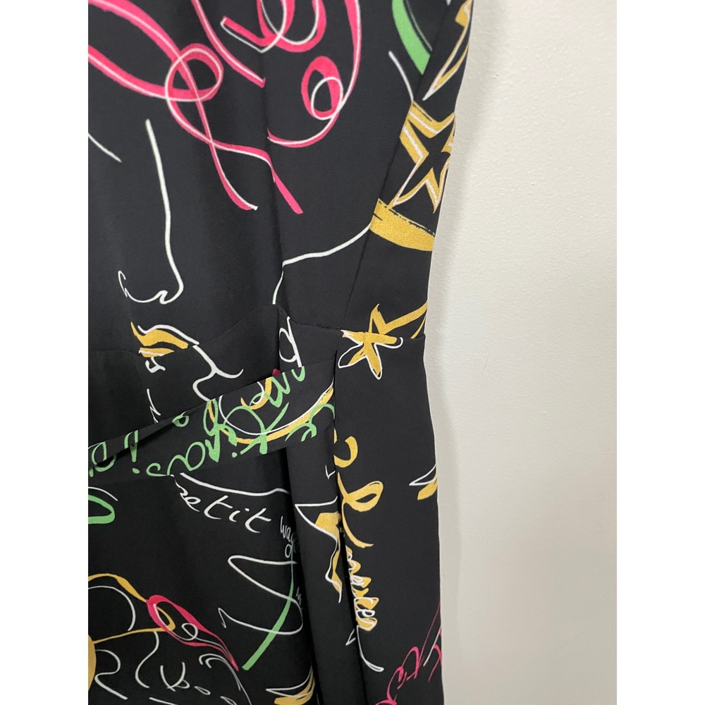 Aritzia Babaton Wallace Split Wrap Midi Dress in Doodle Print Size Small - Picture 9 of 12